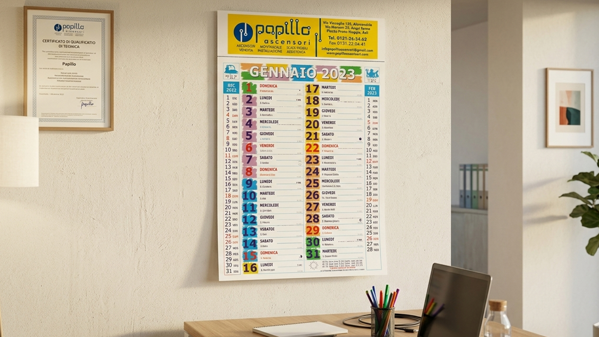 Gadget, Calendario Parete 2